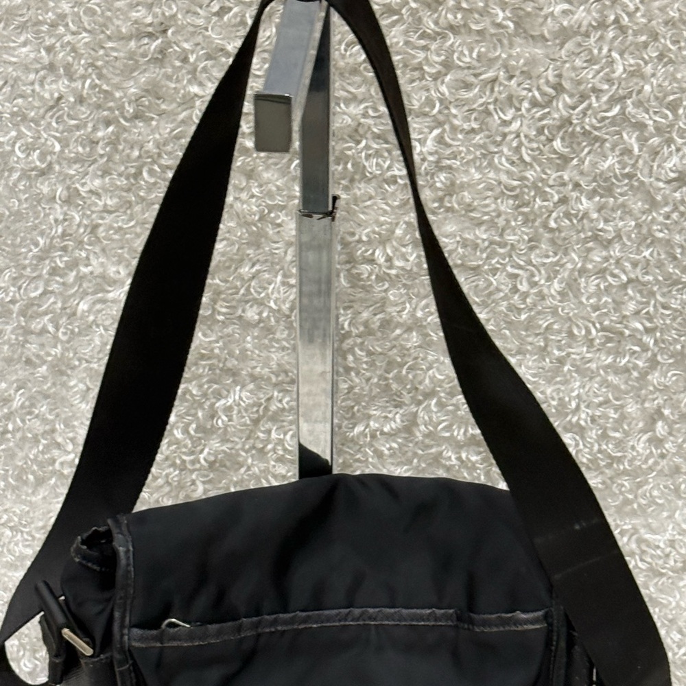 Prada Enameled Metal Triangle Messenger Bag - Picture 6 of 16